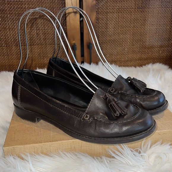 Moncler Tasseled Leather Loafers - Picture 1 of 11